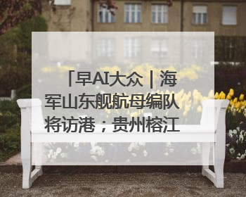 早AI大众｜海军山东舰航母编队将访港；贵州榕江已撤离转移群众超4万人