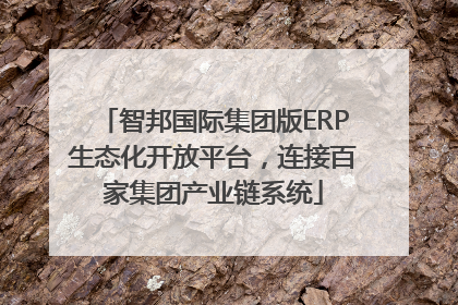 智邦国际集团版ERP生态化开放平台，连接百家集团产业链系统