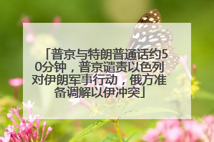 普京与特朗普通话约50分钟，普京谴责以色列对伊朗军事行动，俄方准备调解以伊冲突