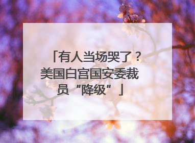 有人当场哭了？美国白宫国安委裁员“降级”