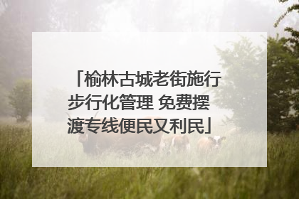 榆林古城老街施行步行化管理 免费摆渡专线便民又利民