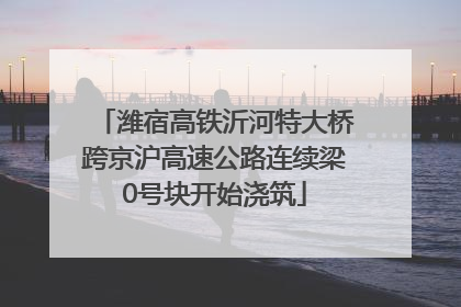 潍宿高铁沂河特大桥跨京沪高速公路连续梁0号块开始浇筑