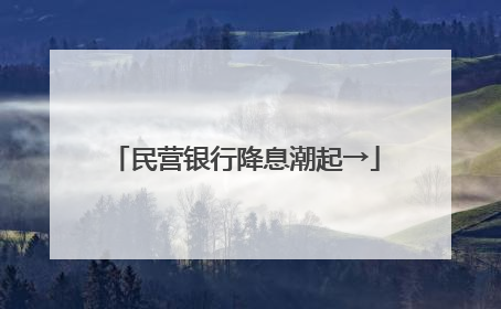 民营银行降息潮起→