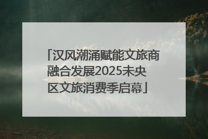 汉风潮涌赋能文旅商融合发展2025未央区文旅消费季启幕