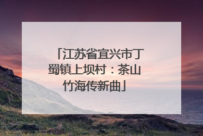 江苏省宜兴市丁蜀镇上坝村：茶山竹海传新曲