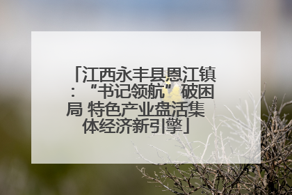江西永丰县恩江镇：“书记领航”破困局 特色产业盘活集体经济新引擎