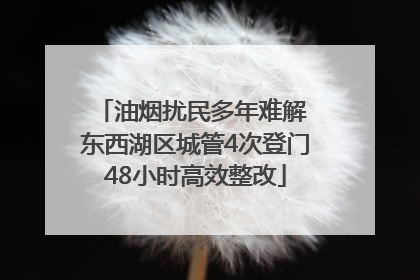 油烟扰民多年难解 东西湖区城管4次登门48小时高效整改