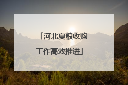 河北夏粮收购工作高效推进