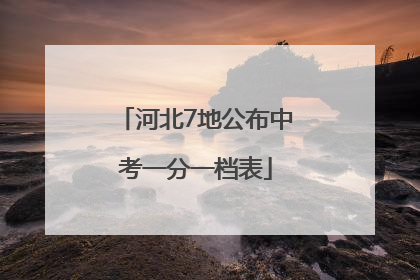 河北7地公布中考一分一档表