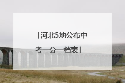 河北5地公布中考一分一档表