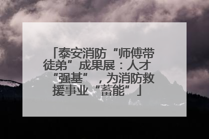 泰安消防“师傅带徒弟”成果展：人才“强基”，为消防救援事业“蓄能”