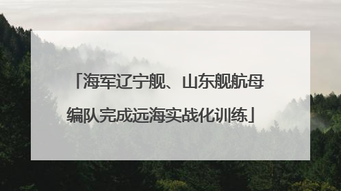 海军辽宁舰、山东舰航母编队完成远海实战化训练