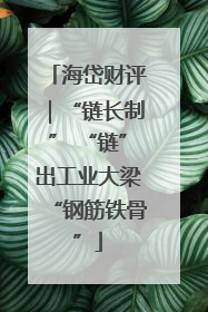 海岱财评｜“链长制” “链”出工业大梁“钢筋铁骨”