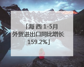 海 西 1-5月外贸进出口同比增长159.2%