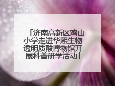 济南高新区鸡山小学走进华熙生物透明质酸博物馆开展科普研学活动