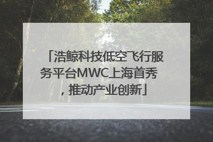 浩鲸科技低空飞行服务平台MWC上海首秀，推动产业创新