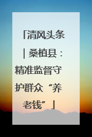 清风头条｜桑植县：精准监督守护群众“养老钱”