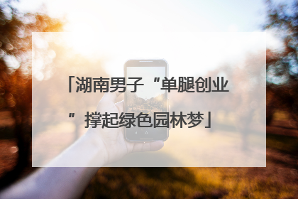 湖南男子“单腿创业”撑起绿色园林梦