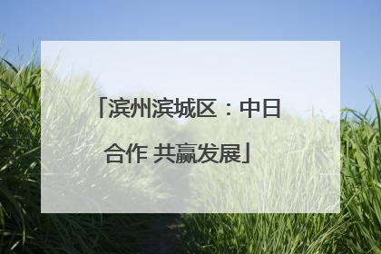 滨州滨城区：中日合作 共赢发展