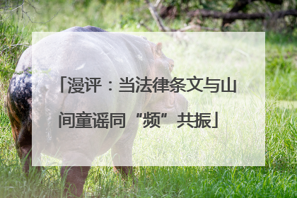 漫评：当法律条文与山间童谣同“频”共振