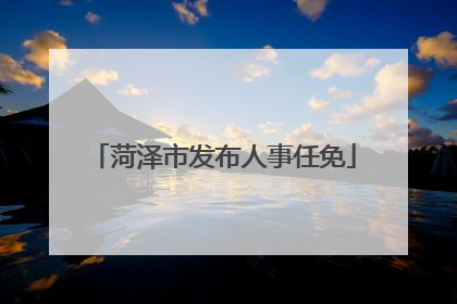 菏泽市发布人事任免