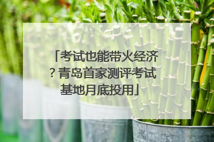 考试也能带火经济？青岛首家测评考试基地月底投用