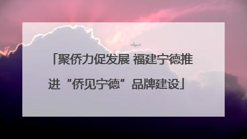 聚侨力促发展 福建宁德推进“侨见宁德”品牌建设