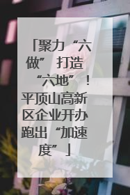聚力“六做” 打造“六地”！平顶山高新区企业开办跑出“加速度”