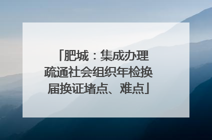 肥城：集成办理 疏通社会组织年检换届换证堵点、难点