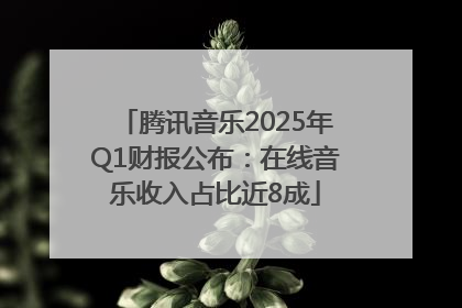 腾讯音乐2025年Q1财报公布：在线音乐收入占比近8成
