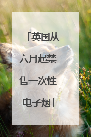 英国从六月起禁售一次性电子烟