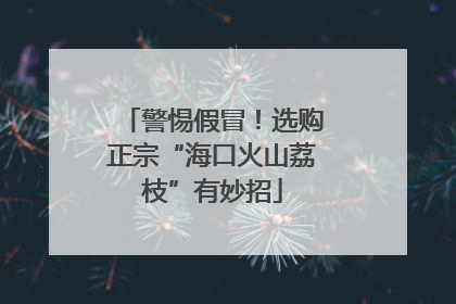 警惕假冒！选购正宗“海口火山荔枝”有妙招