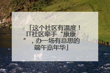 这个社区有温度！IT社区牵手“康康”，办一场有意思的端午嘉年华