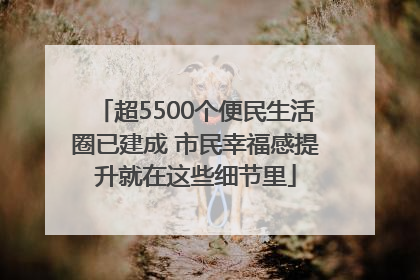 超5500个便民生活圈已建成 市民幸福感提升就在这些细节里