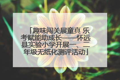 趣味闯关展童真 乐考赋能助成长——怀远县实验小学开展一、二年级无纸化测评活动
