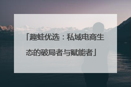 趣蛙优选：私域电商生态的破局者与赋能者