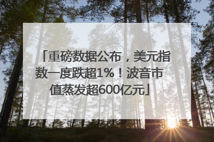 重磅数据公布，美元指数一度跌超1%！波音市值蒸发超600亿元