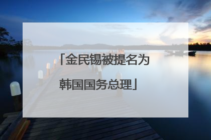 金民锡被提名为韩国国务总理