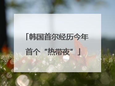韩国首尔经历今年首个“热带夜”