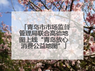 青岛市市场监督管理局联合高德地图上线“青岛放心消费公益地图”