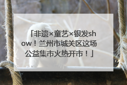 非遗×童艺×银发show！兰州市城关区这场公益集市火热开市！