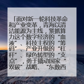 面对新一轮科技革命和产业变革，青海以清洁能源为主线，紧抓算力这个数字经济的“血液”、科技主权的“筹码”、产业升级的“杠杆”、绿色转型的“支点”，勇于撬动国家“双碳”战略、“东数西算”工程重大发展新机遇