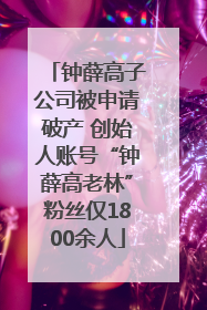钟薛高子公司被申请破产 创始人账号“钟薛高老林”粉丝仅1800余人
