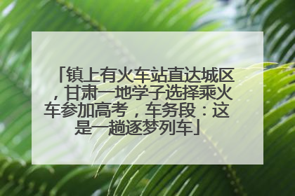 镇上有火车站直达城区，甘肃一地学子选择乘火车参加高考，车务段：这是一趟逐梦列车