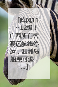 阵风11～12级！广西所有客渡运航线停运，涠洲岛船票可退……