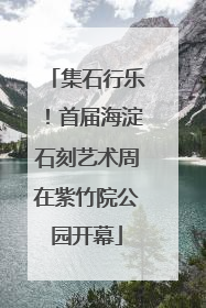 集石行乐！首届海淀石刻艺术周在紫竹院公园开幕