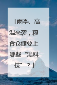 雨季、高温来袭，粮食仓储要上哪些“黑科技”？