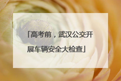 高考前，武汉公交开展车辆安全大检查