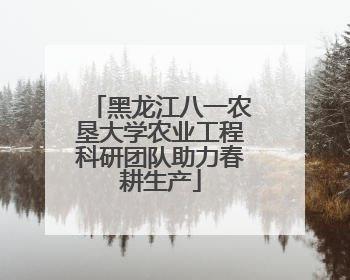 黑龙江八一农垦大学农业工程科研团队助力春耕生产