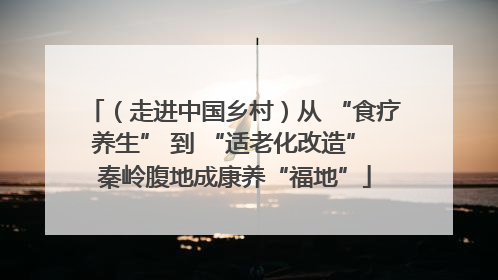 （走进中国乡村）从 “食疗养生” 到 “适老化改造” 秦岭腹地成康养“福地”